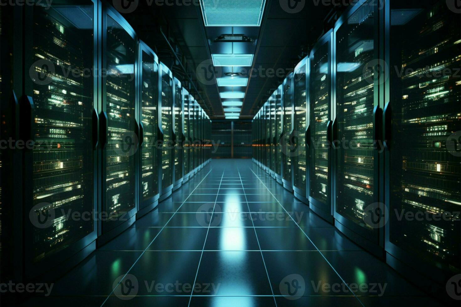 The data centers nerve center, the server rooms tech hub AI Generated photo