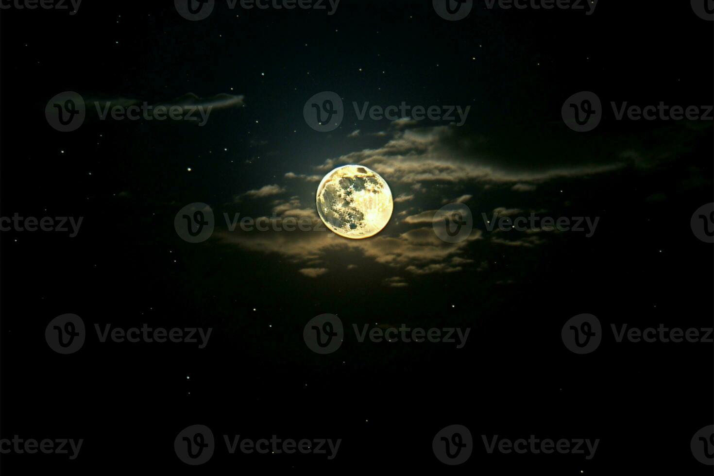 The night sky adorned with a radiant, full moon AI Generated photo