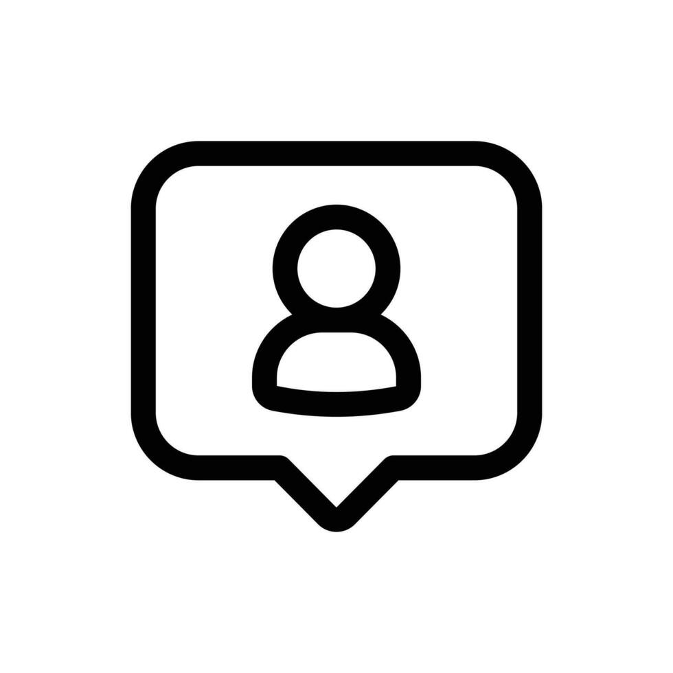 Chat icon in trendy outline style isolated on white background. Chat silhouette symbol for your website design, logo, app, UI. Vector illustration, EPS10.