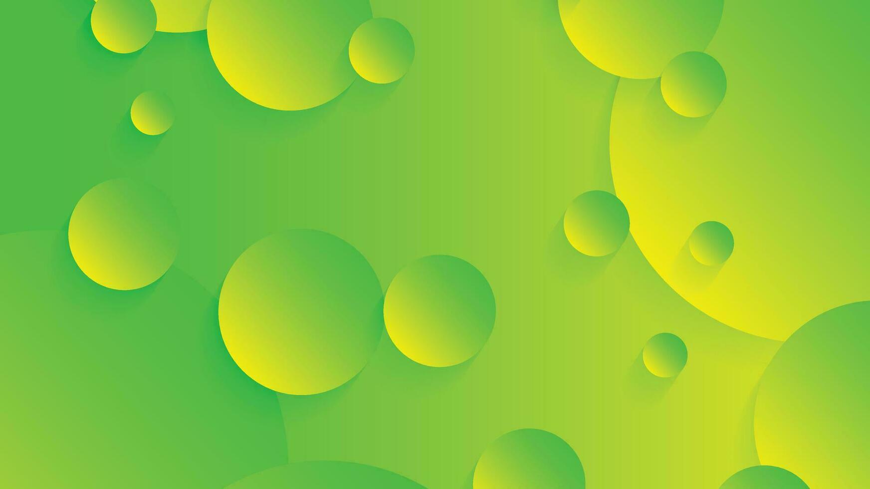 Green and yellow abstract circle gradient modern graphic background vector