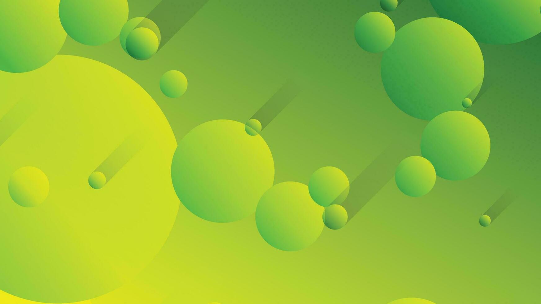 Green and yellow abstract circle gradient modern graphic background vector