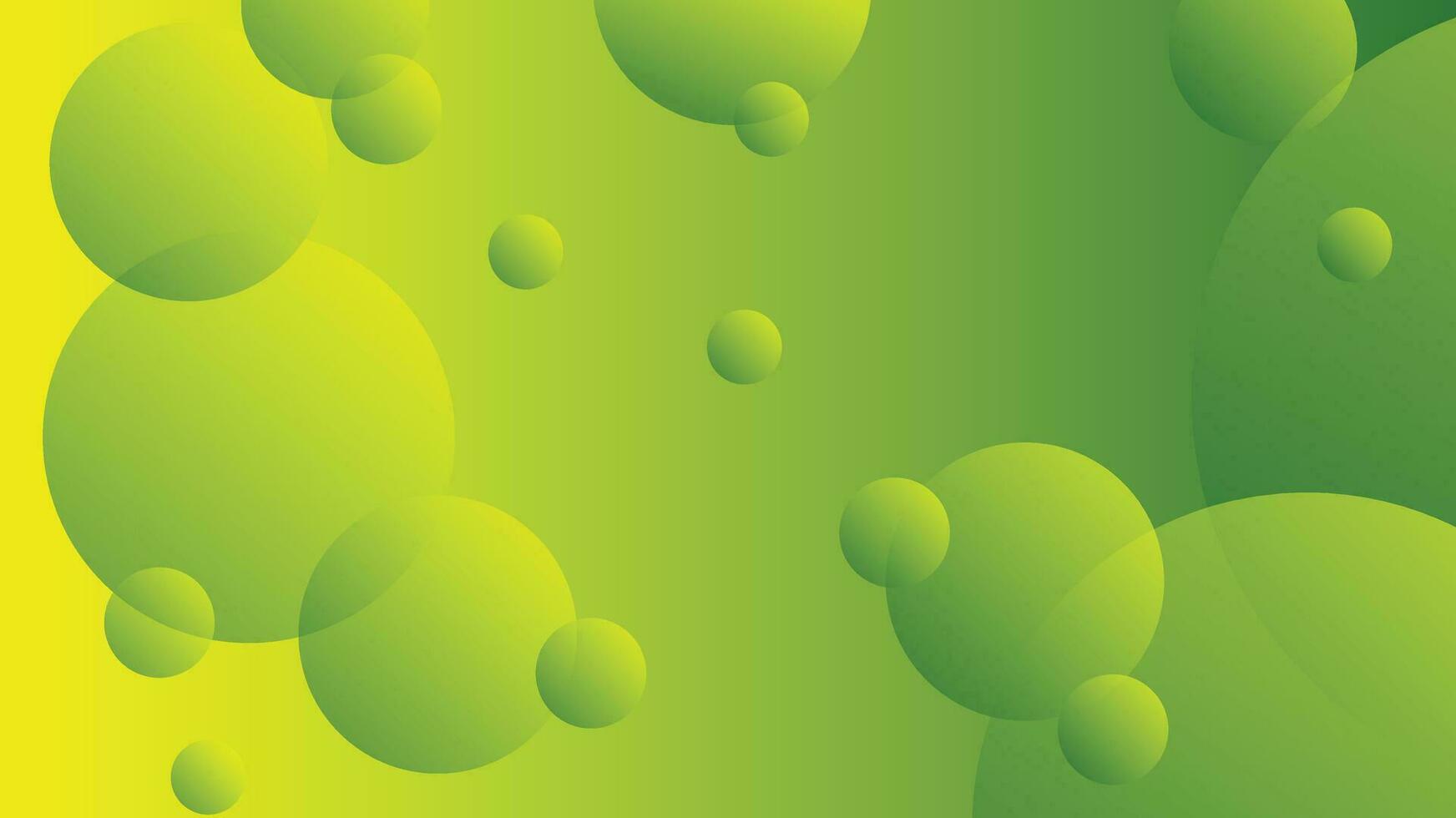 Green and yellow abstract circle gradient modern graphic background vector