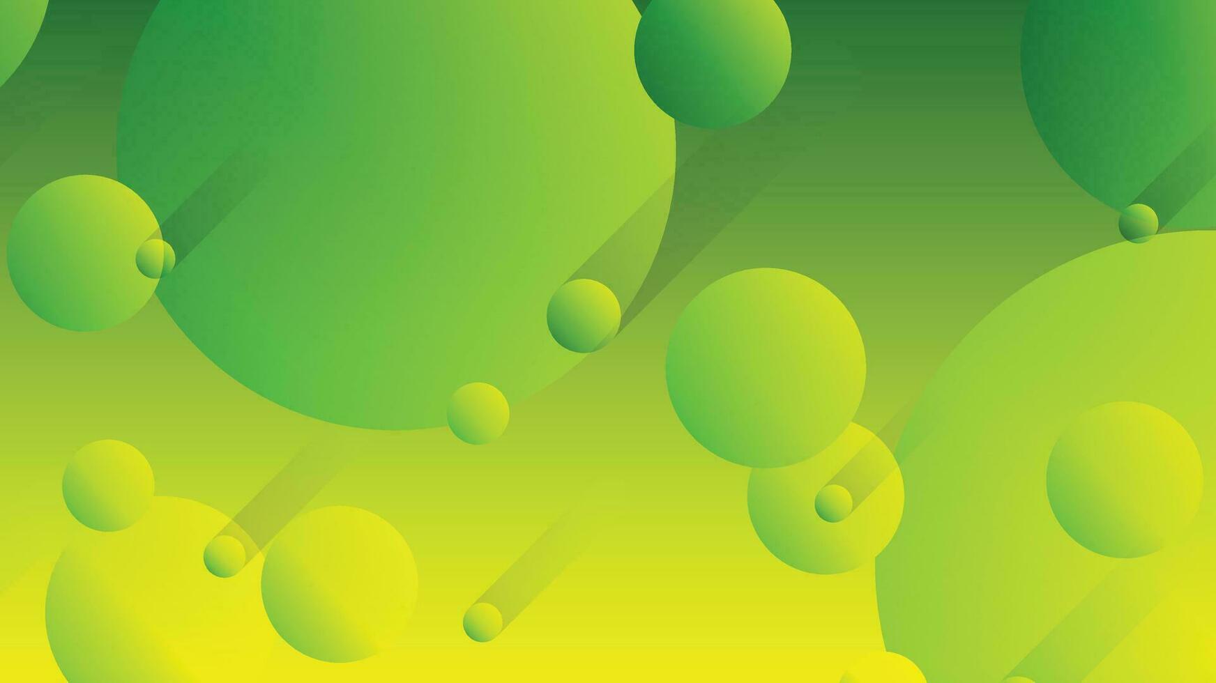 Green and yellow abstract circle gradient modern graphic background vector