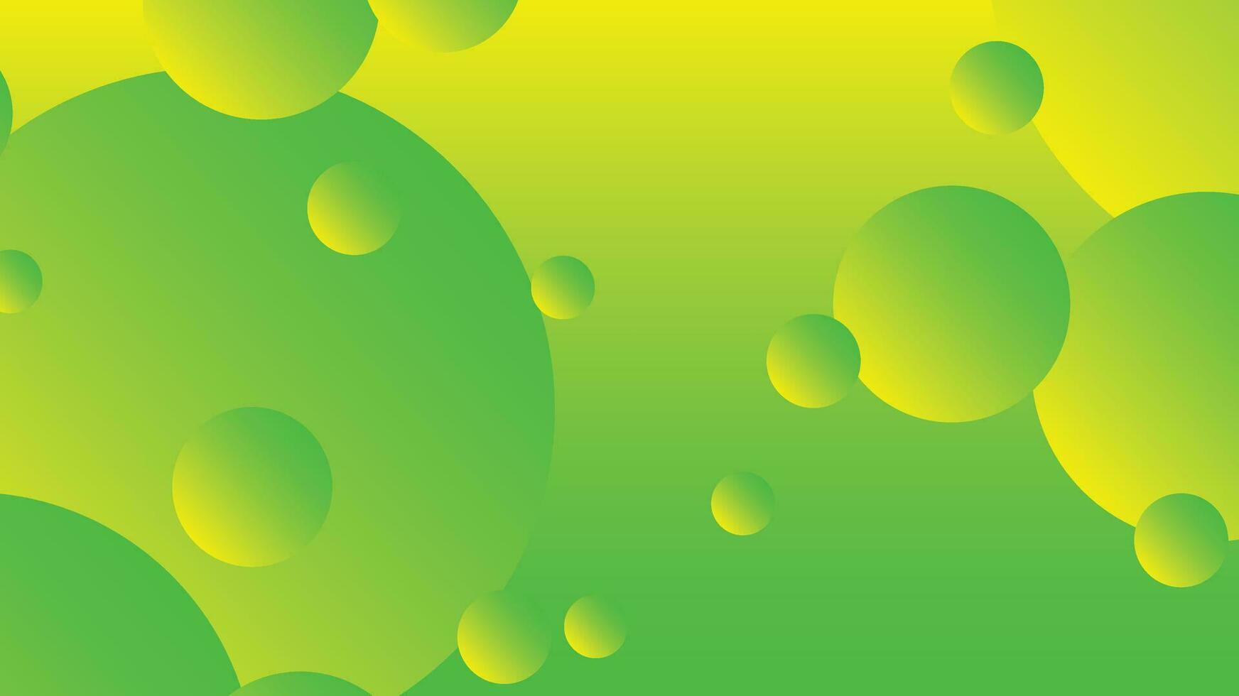 Green and yellow abstract circle gradient modern graphic background vector