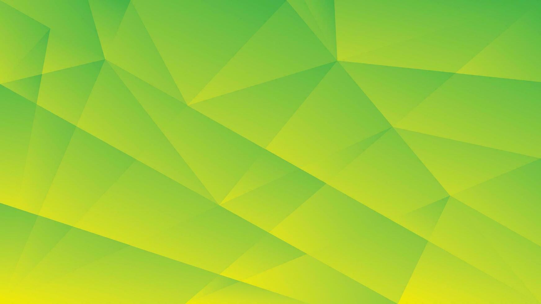 Green and yellow gradient polygon abstract background vector