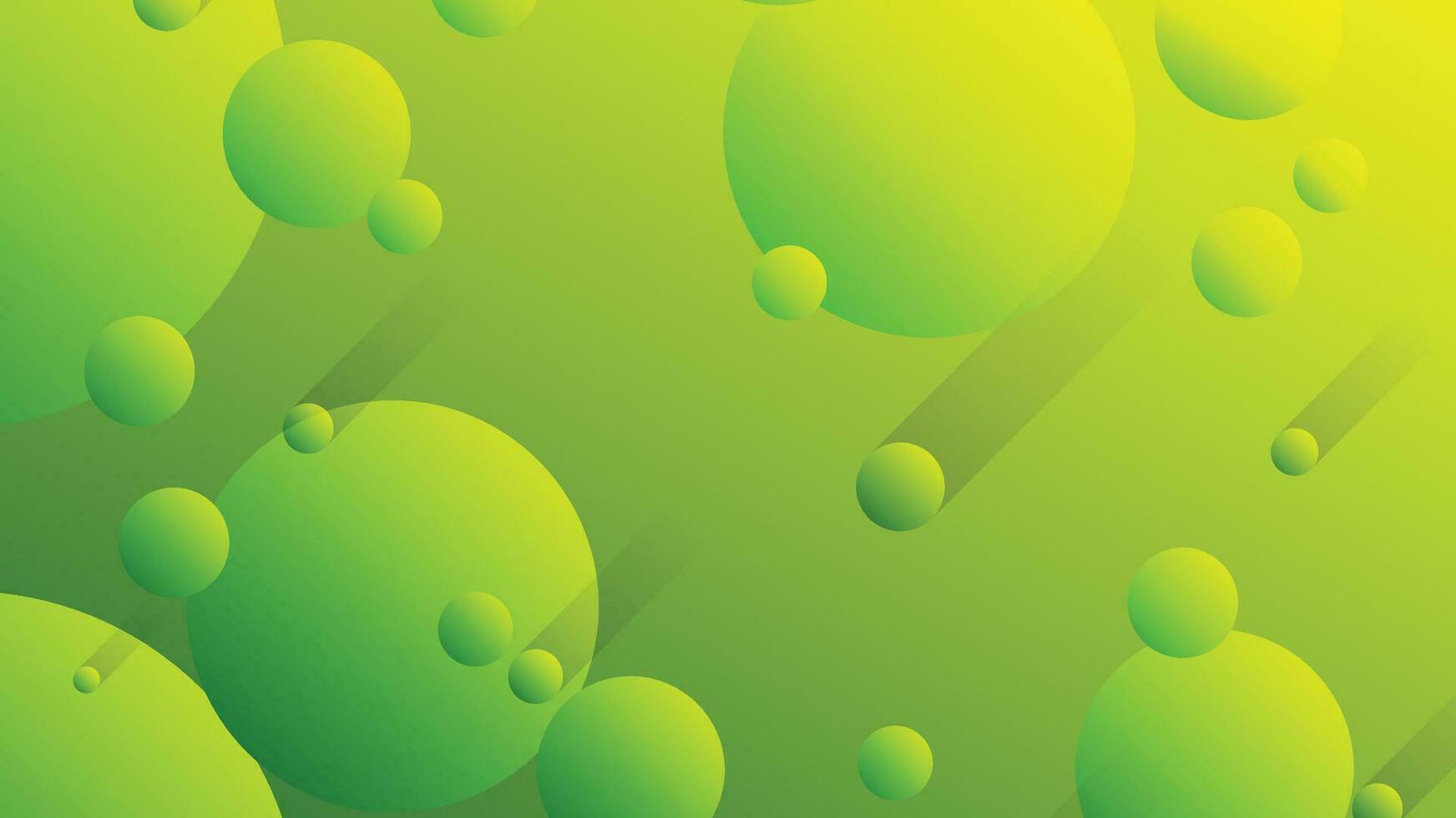 Green and yellow abstract circle gradient modern graphic background vector