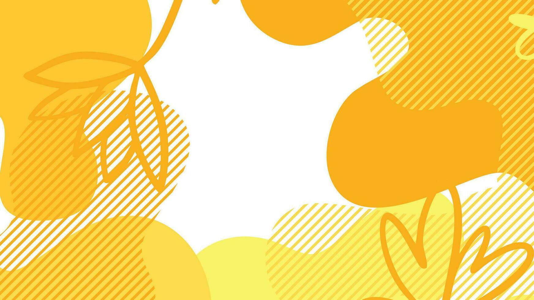 white and yellow dynamic fluid shapes abstract background vector
