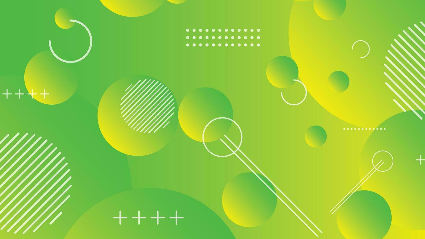 Green and yellow abstract circle gradient modern graphic background vector
