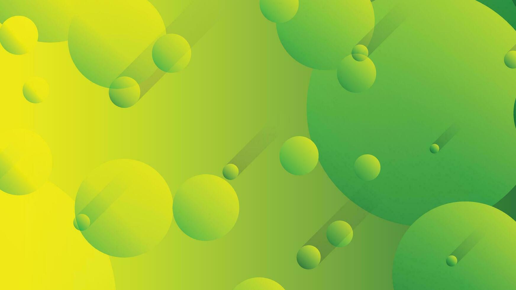 Green and yellow abstract circle gradient modern graphic background vector