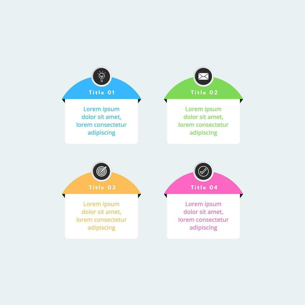 Minimal infographic design template for business and education with options and steps vector