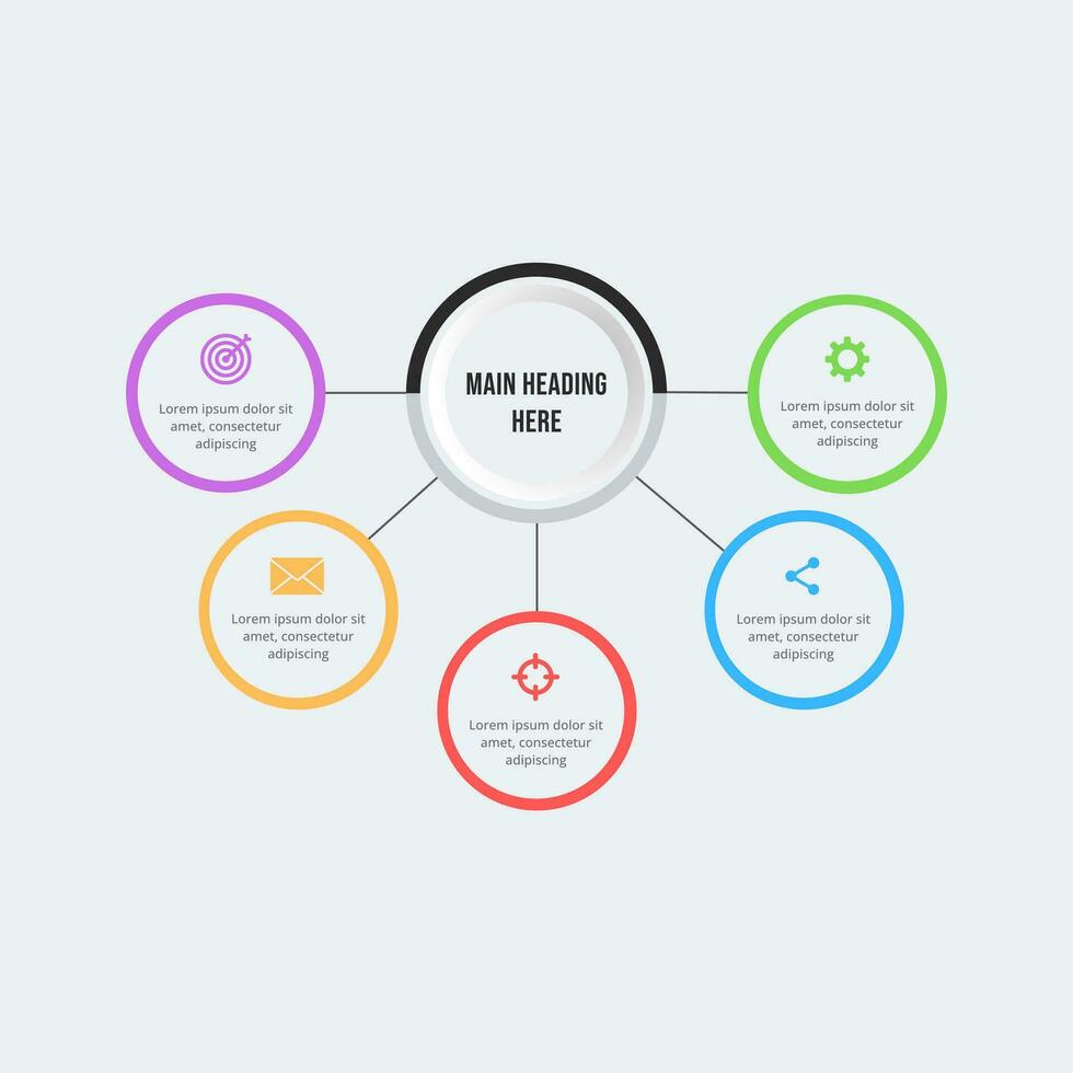 Infographic design template for business strategy plan vector