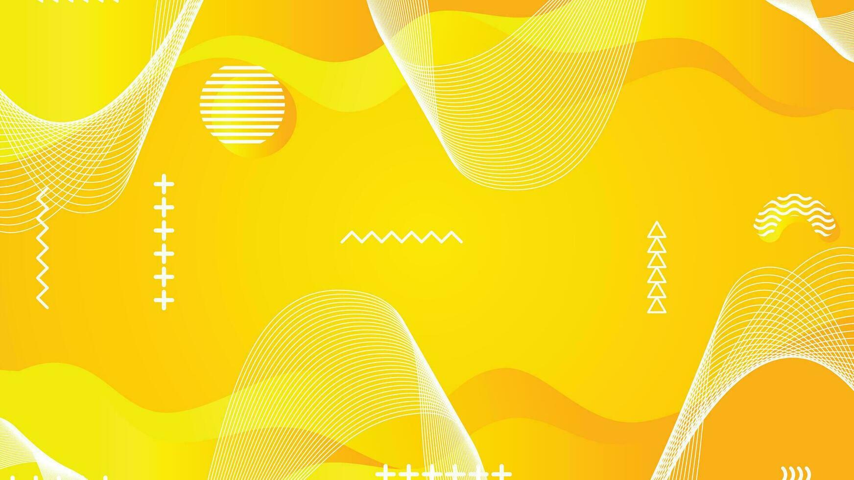 white and yellow fluid shapes abstract background vector