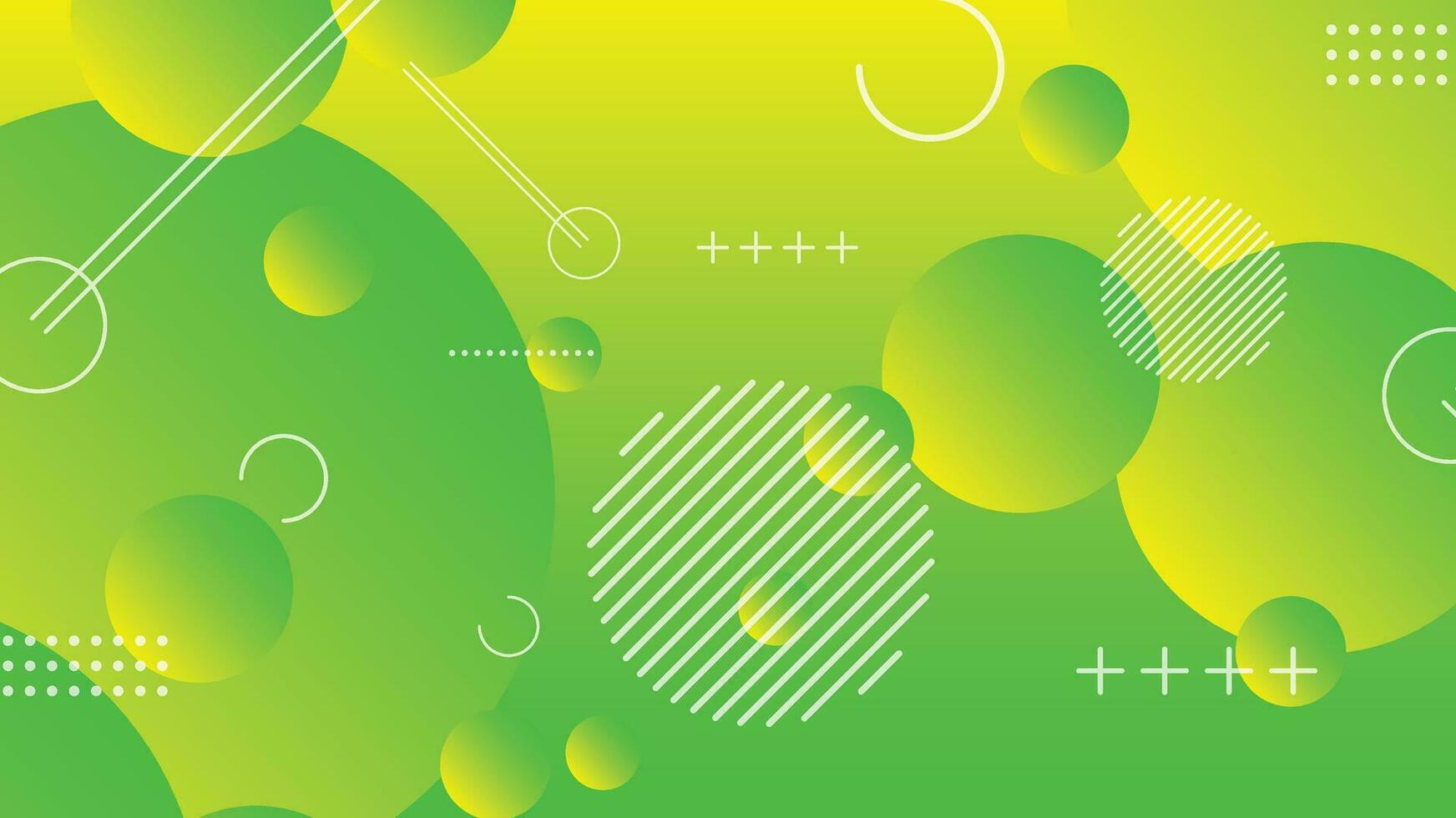 Green and yellow abstract circle gradient modern graphic background vector