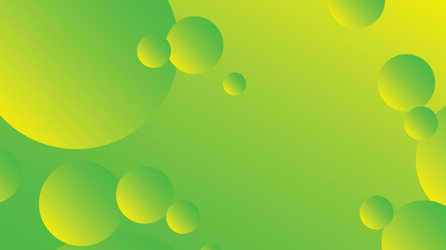 Green and yellow abstract circle gradient modern graphic background vector