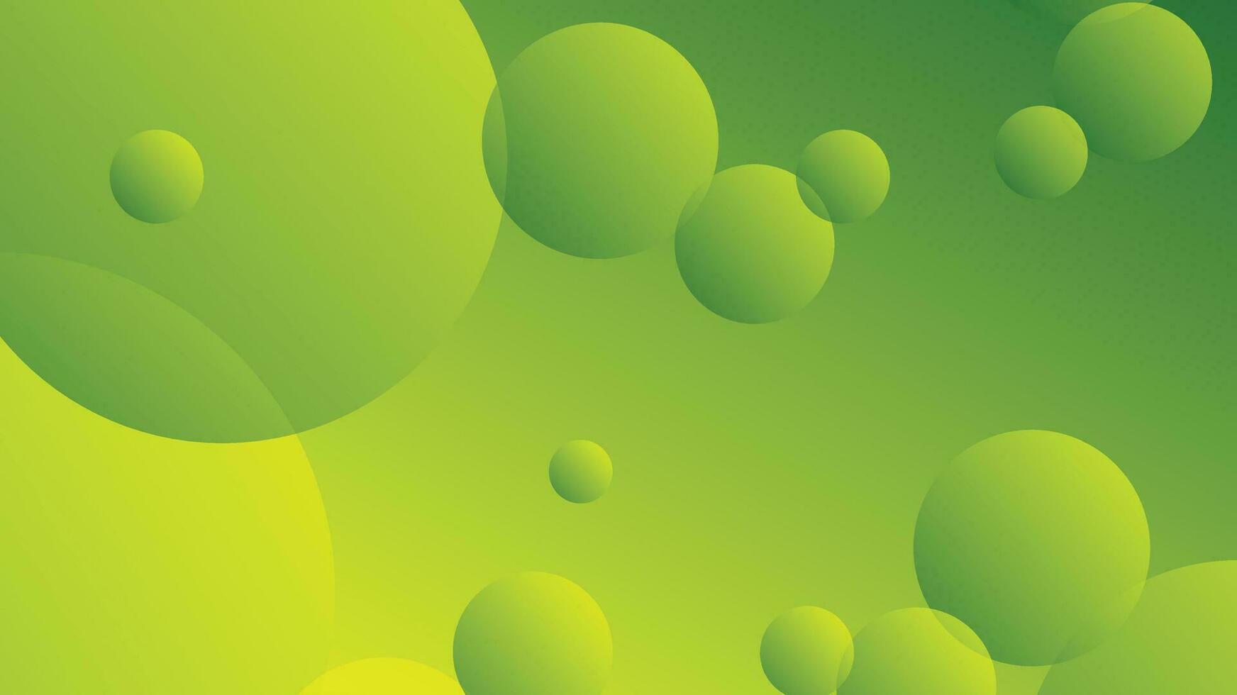 Green and yellow abstract circle gradient modern graphic background vector
