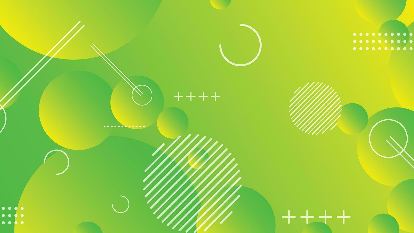 Green and yellow abstract circle gradient modern graphic background vector