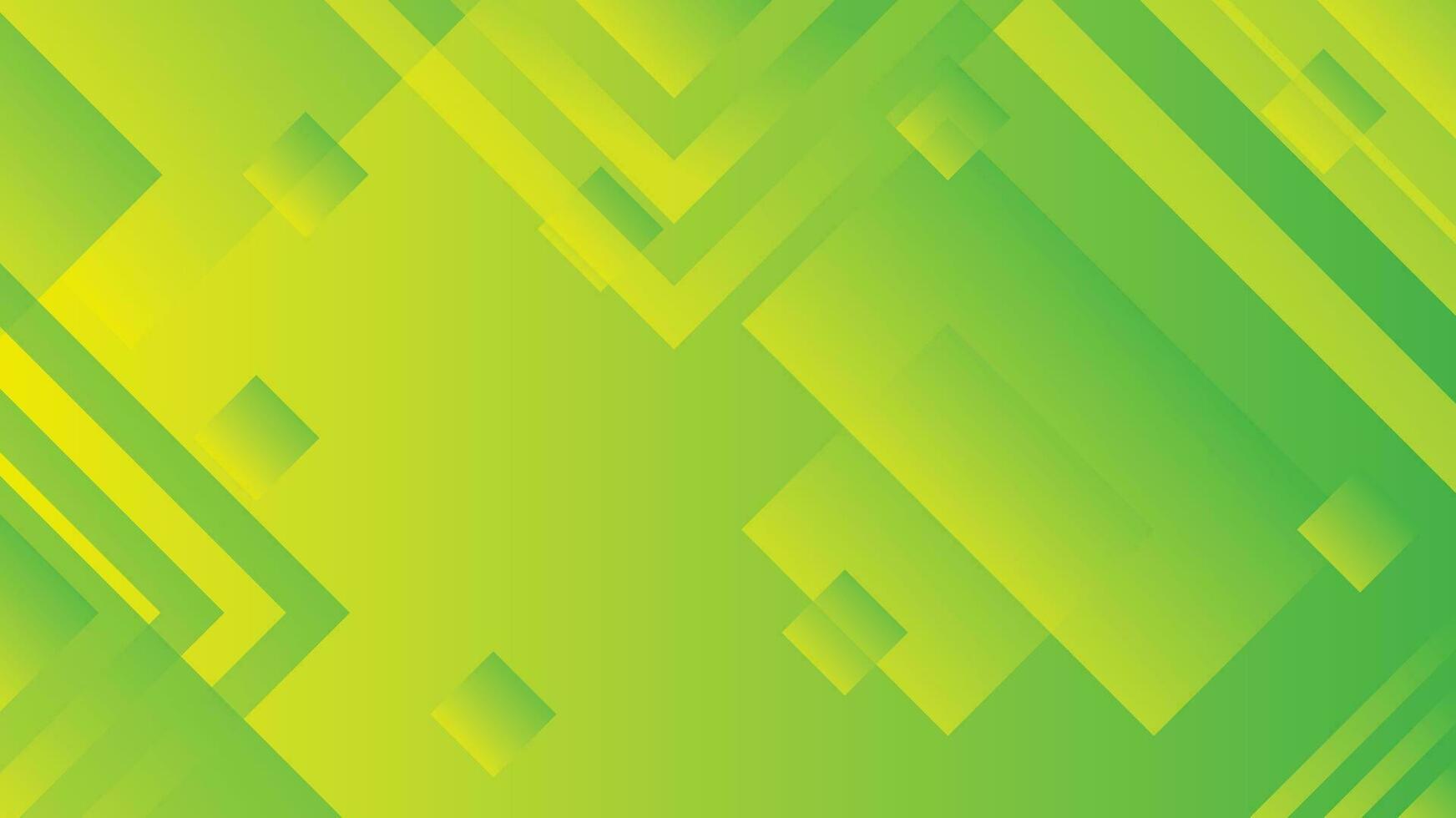 Abstract green and yellow gradient background with rectangle lines vector