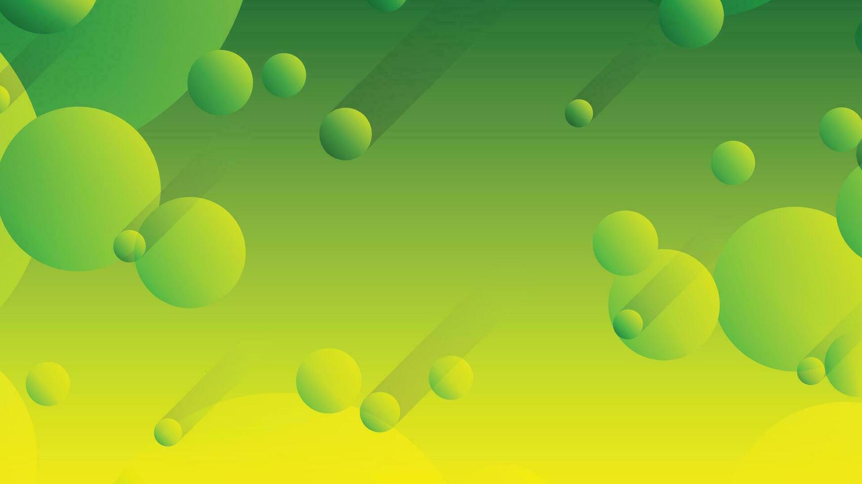 Green and yellow abstract circle gradient modern graphic background vector