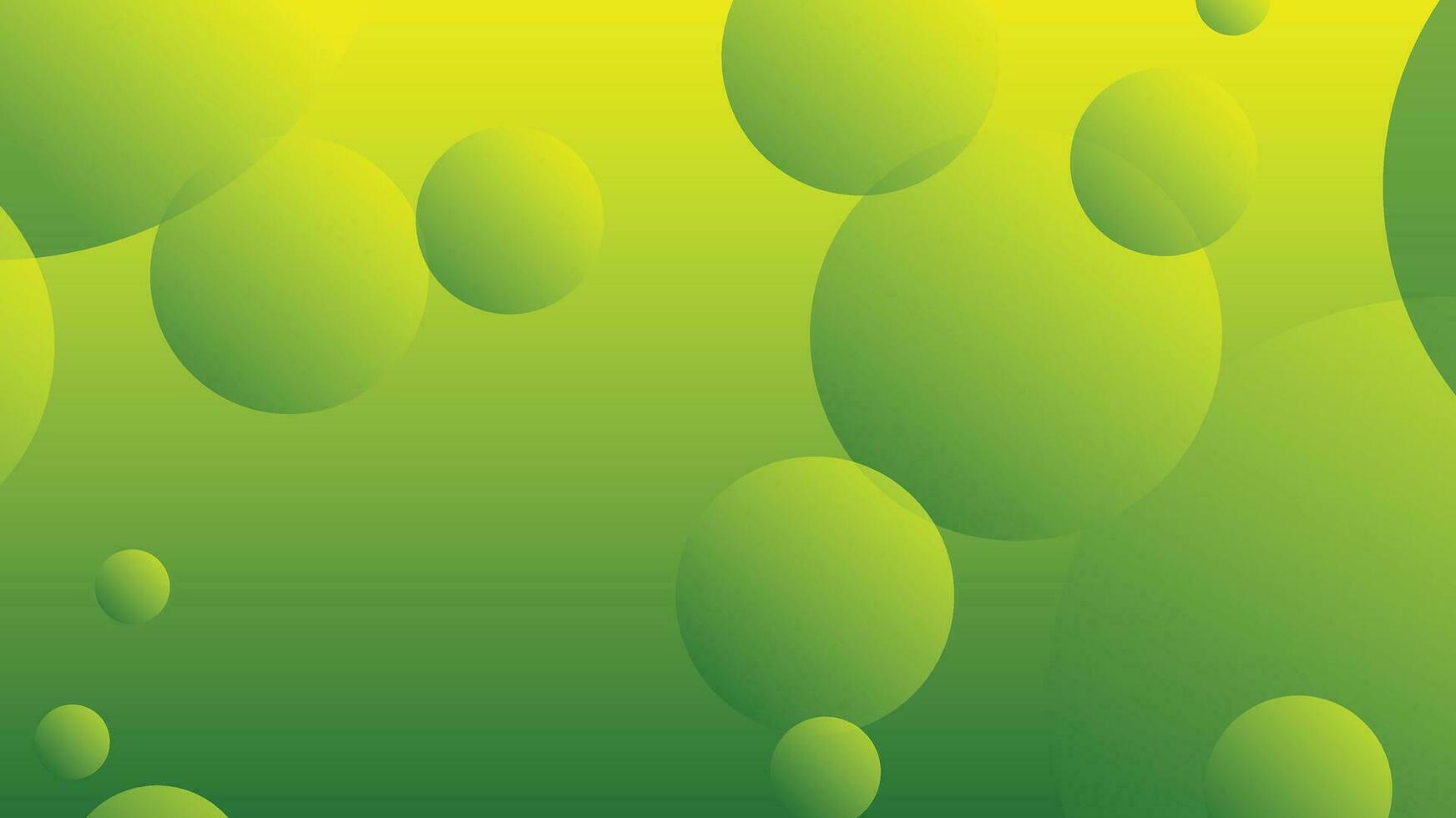 Green and yellow abstract circle gradient modern graphic background vector