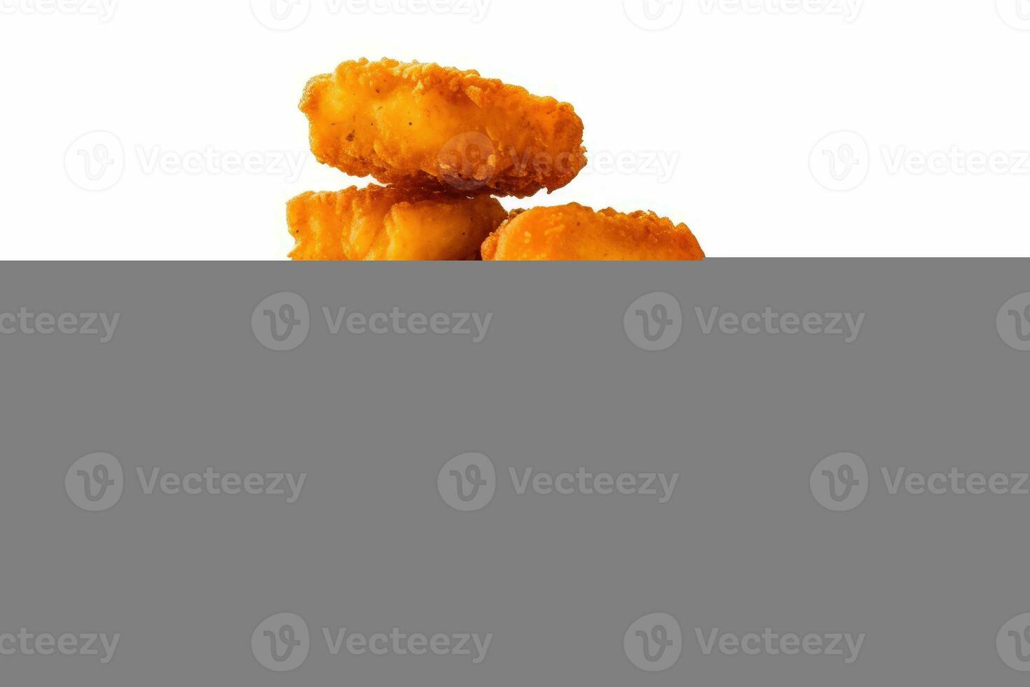 valores foto de pollo pepita comida fotografía aislado blanco antecedentes ai generado