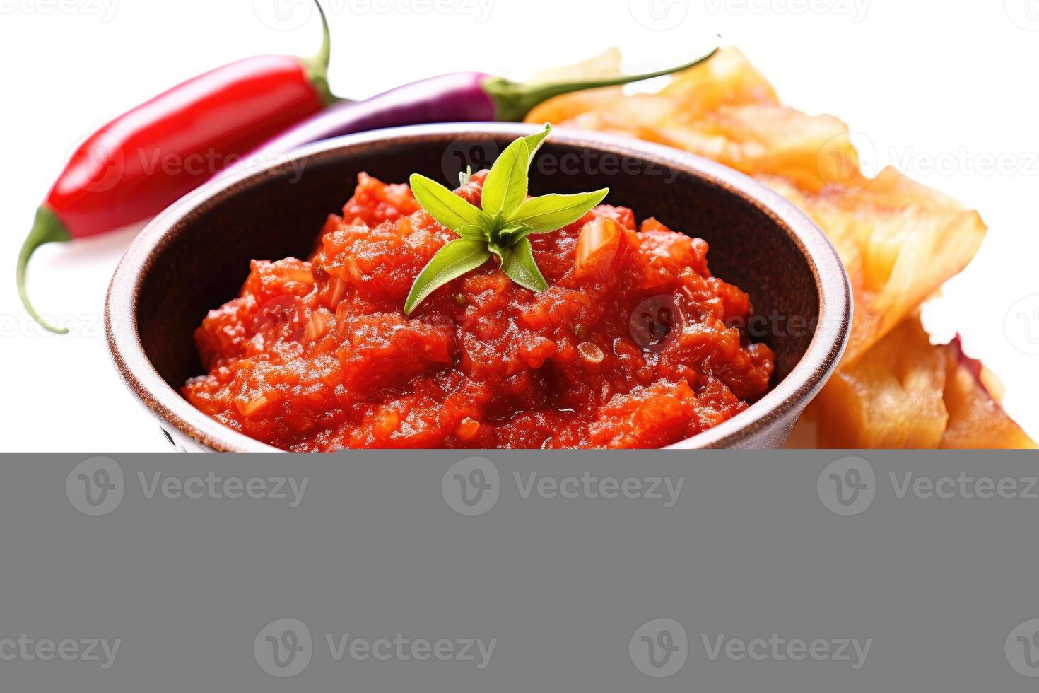 stock photo of sambal food photography isolated white background