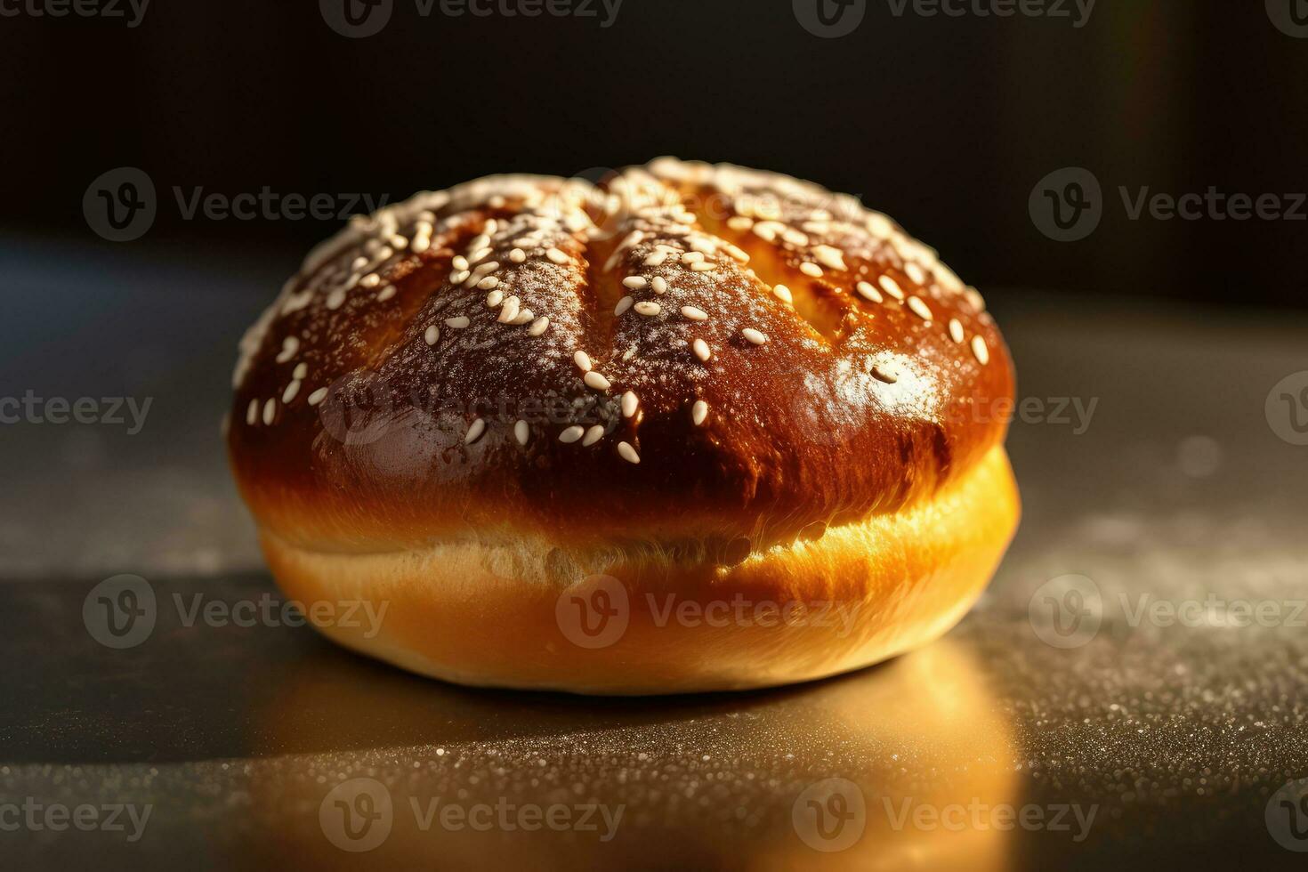 a circle of buns with sesame seeds on top AI Generated photo