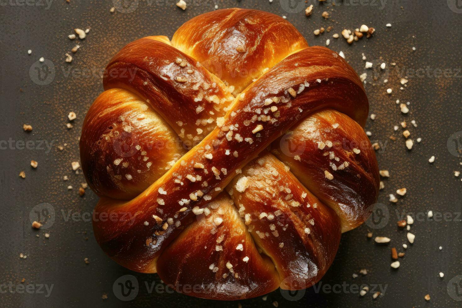 a circle of buns with sesame seeds on top photo