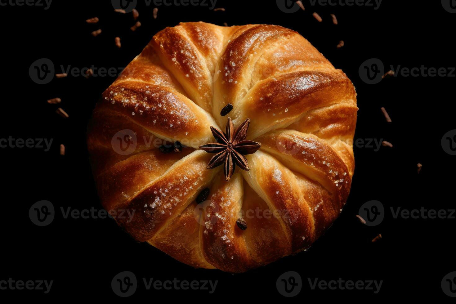 a bread with anise seeds on top photo