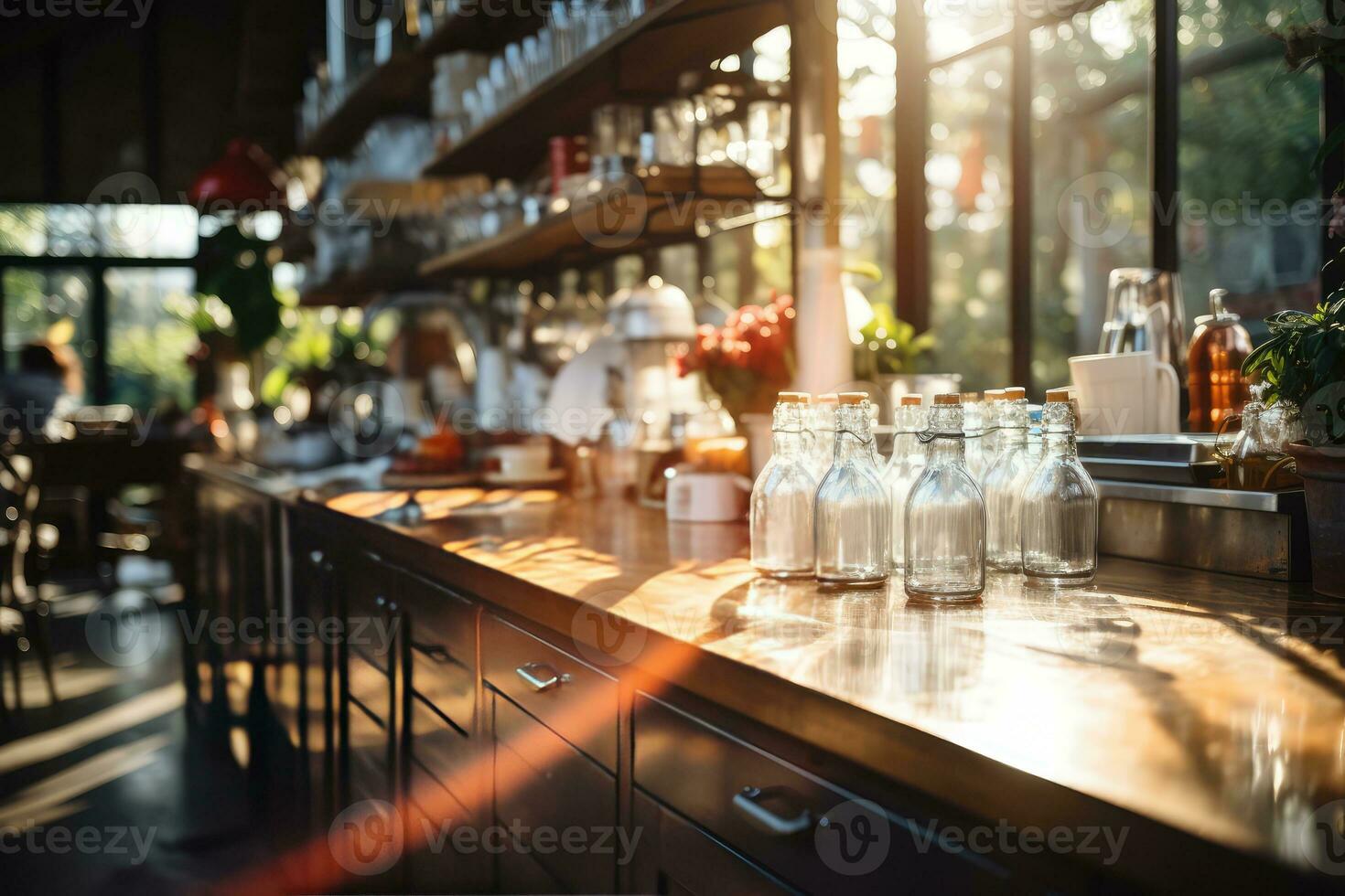 borroso moderno cocina publicidad fotografía ai generado foto