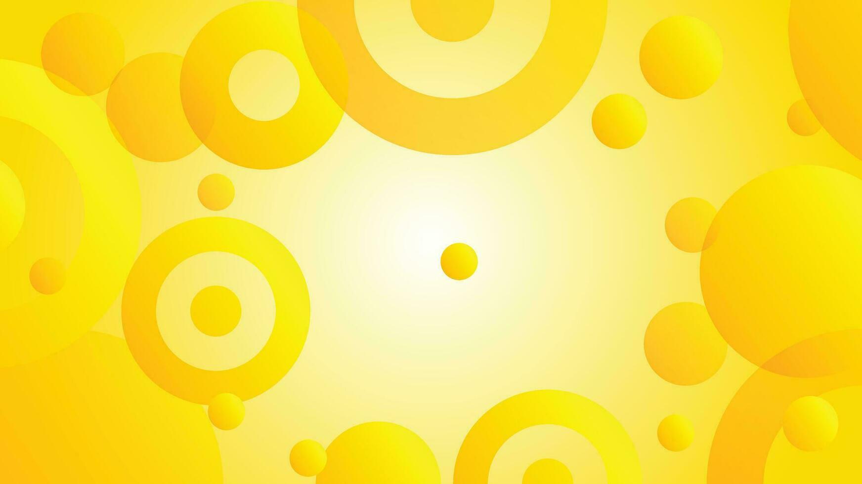 white and yellow dynamic circle shapes abstract background vector