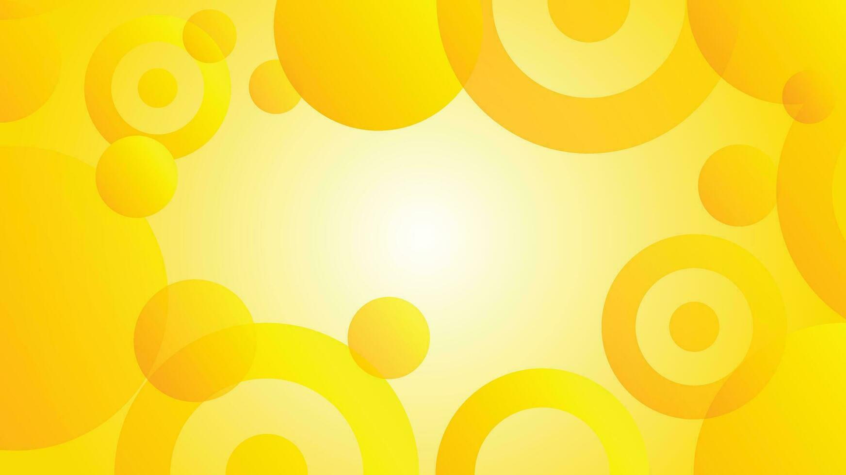 white and yellow dynamic circle shapes abstract background vector