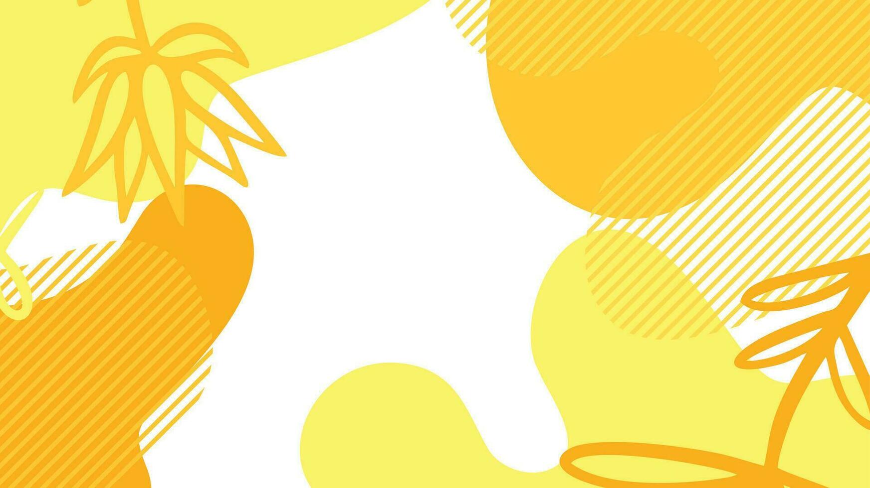 white and yellow dynamic fluid shapes abstract background vector