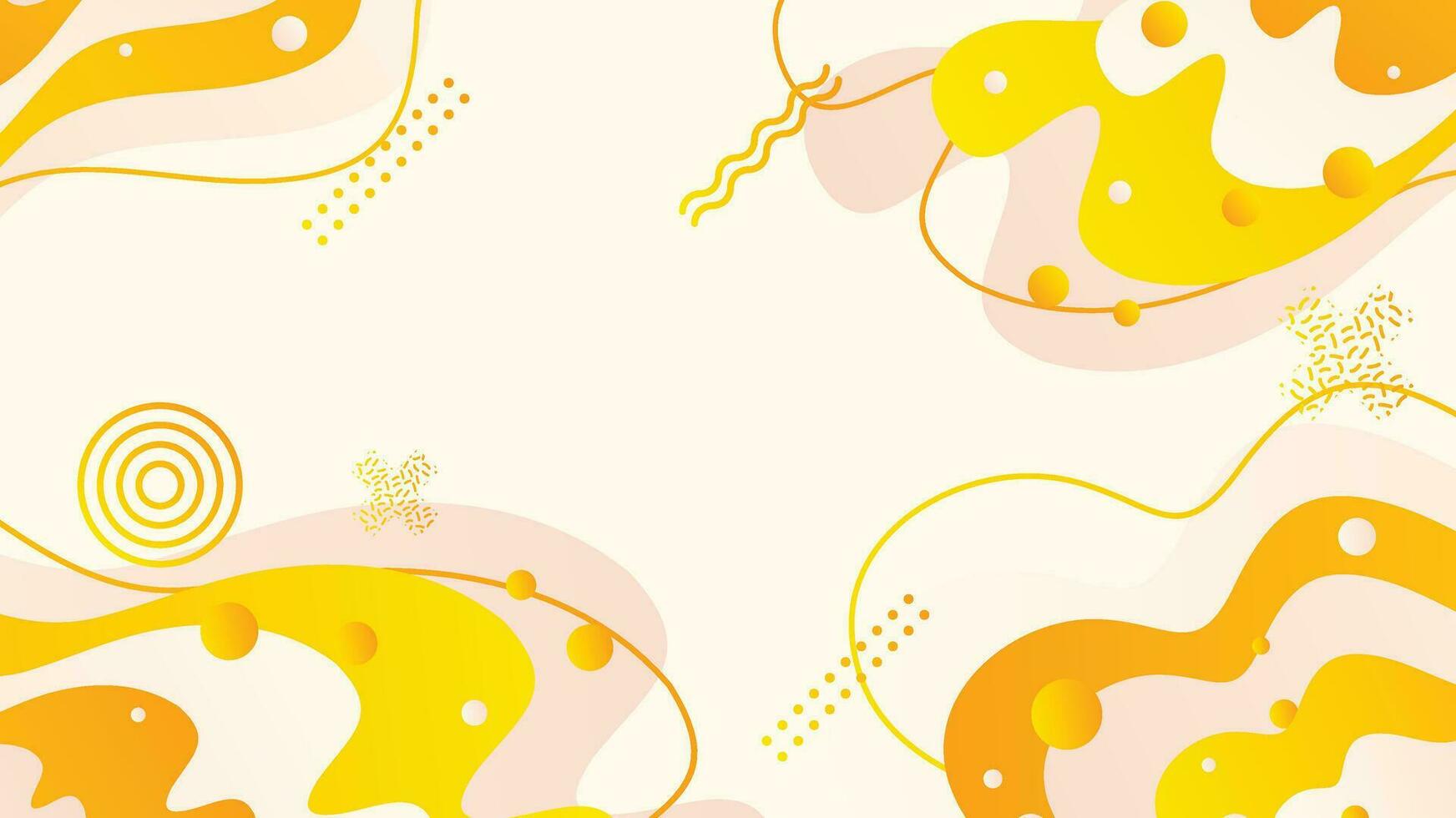 white and yellow dynamic fluid shapes abstract background vector