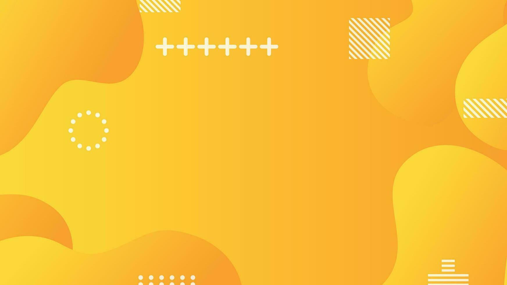 yellow gradient dynamic fluid shapes abstract background vector