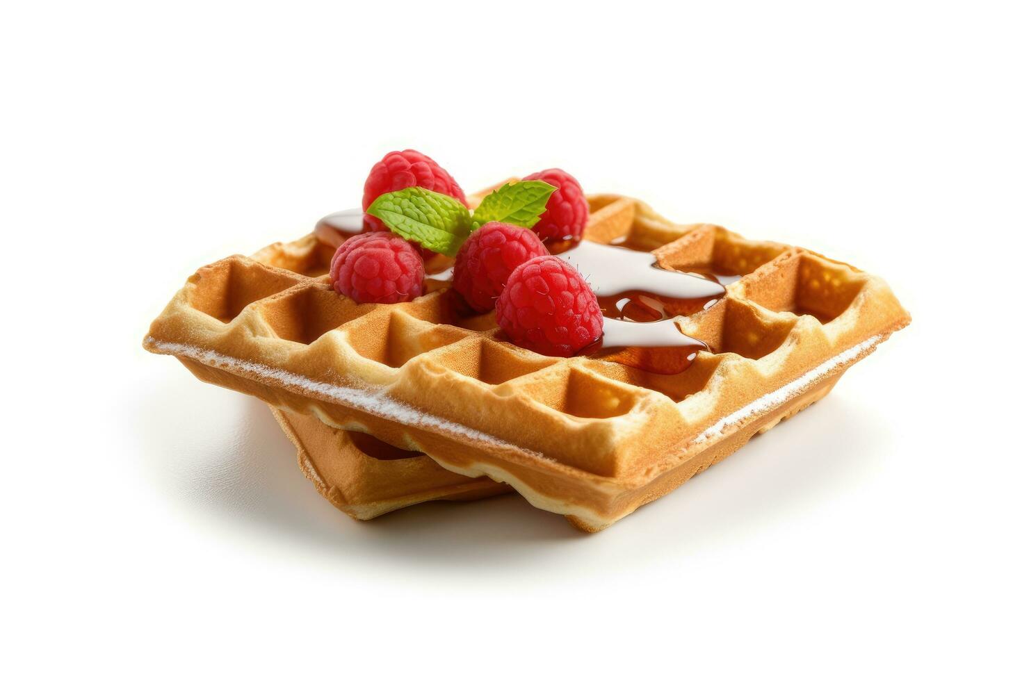 delicious waffles ready to eat advertising food photography AI Generated photo