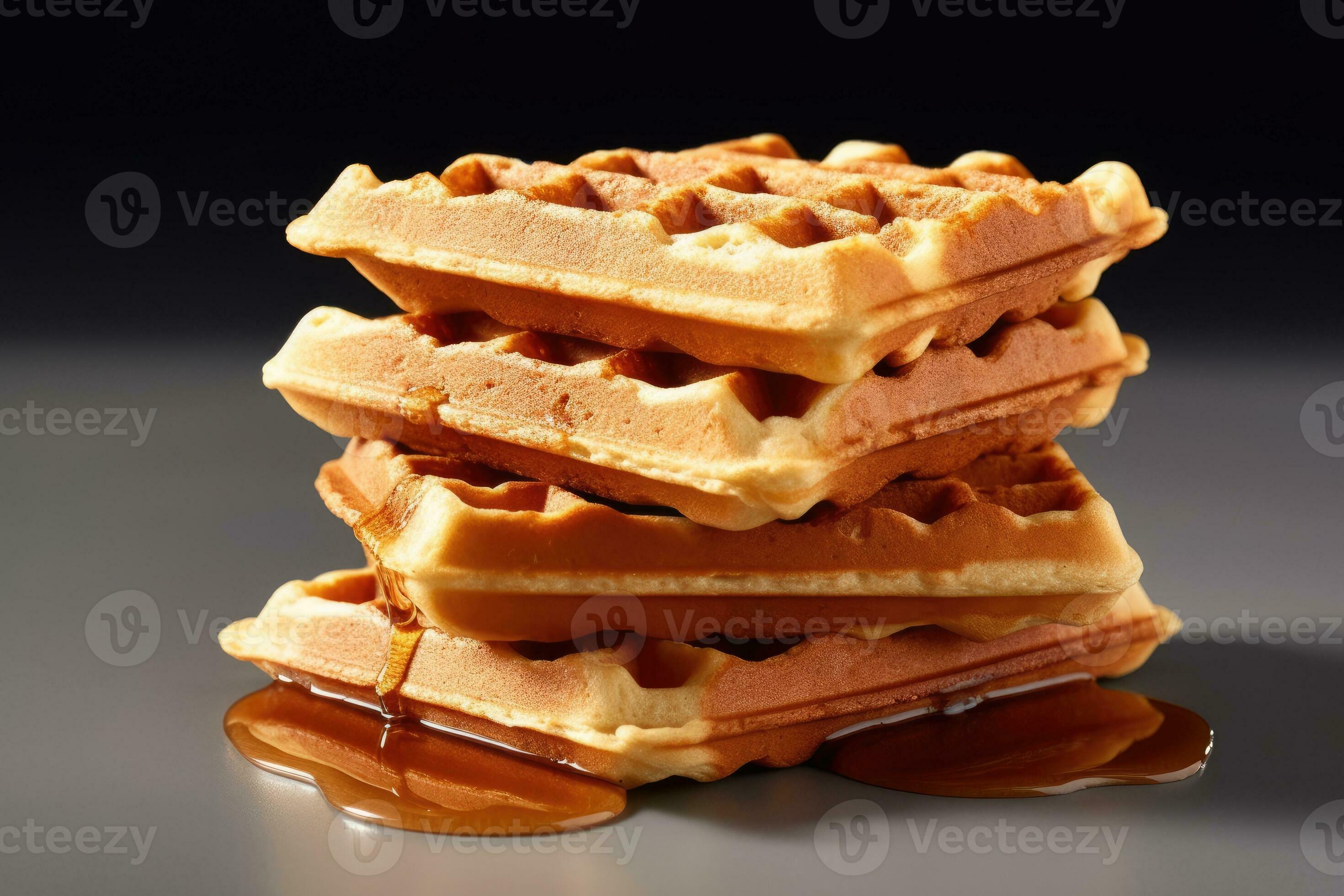 delicious waffles ready to eat advertising food photography AI