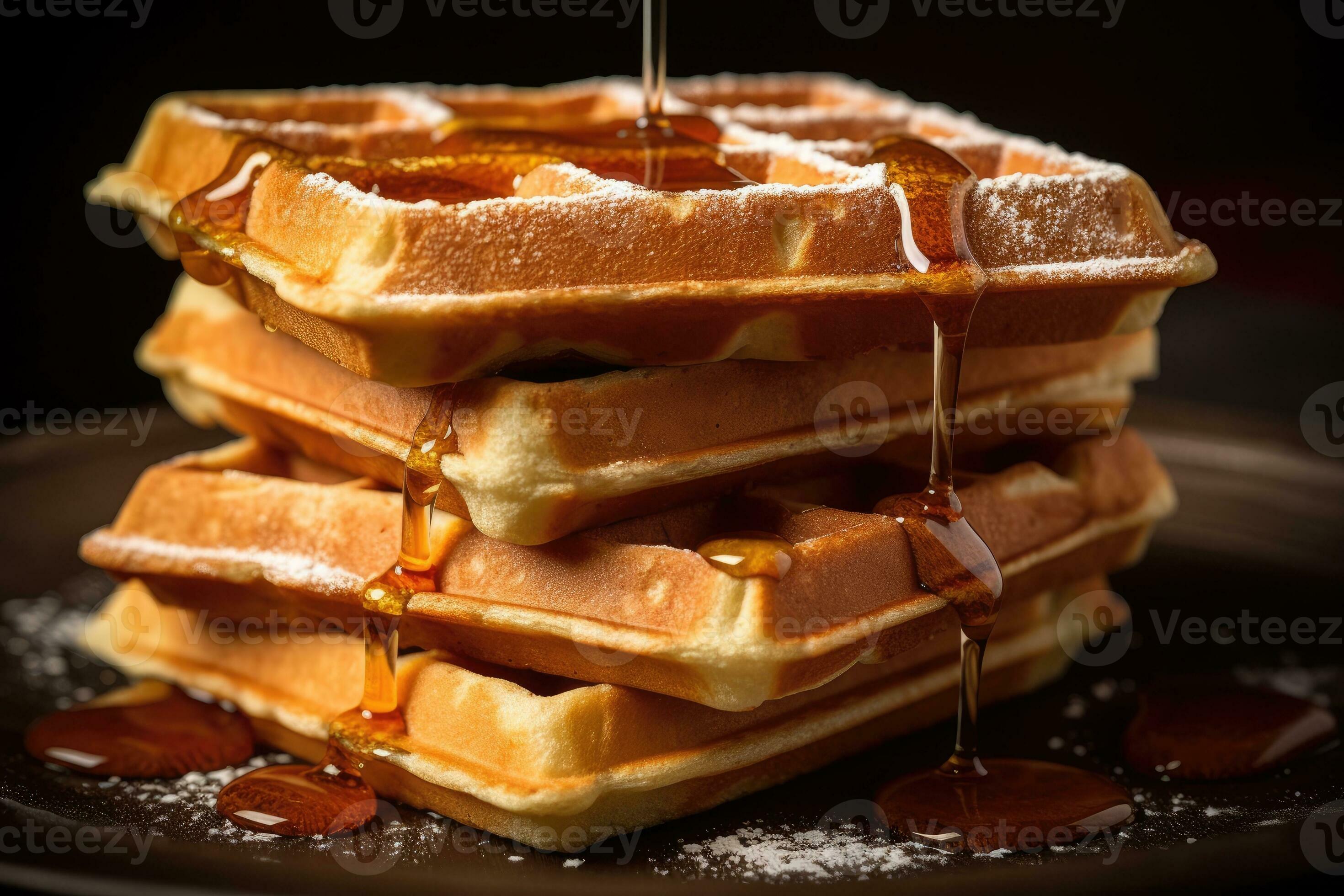 delicious waffles ready to eat advertising food photography AI