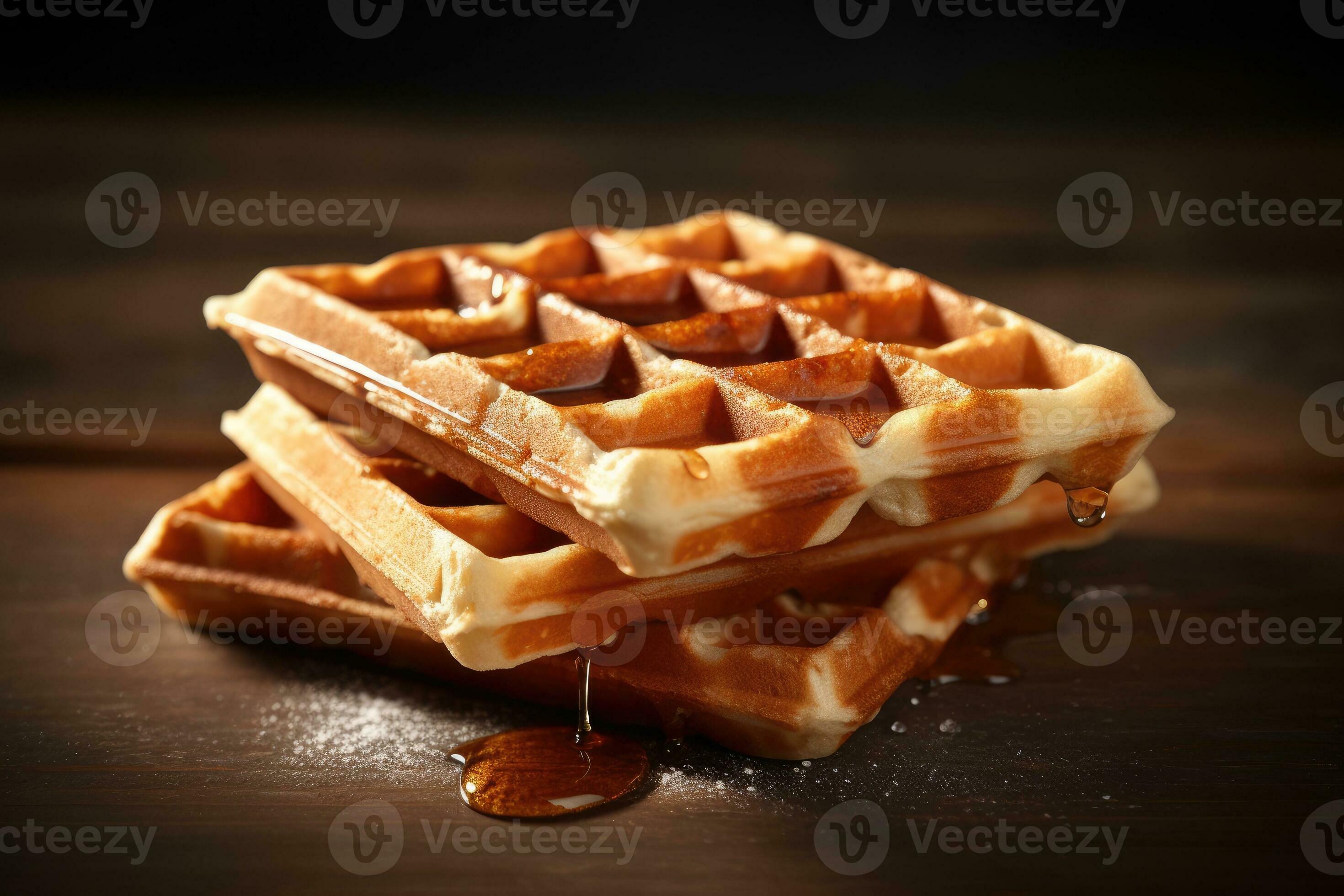delicious waffles ready to eat advertising food photography AI