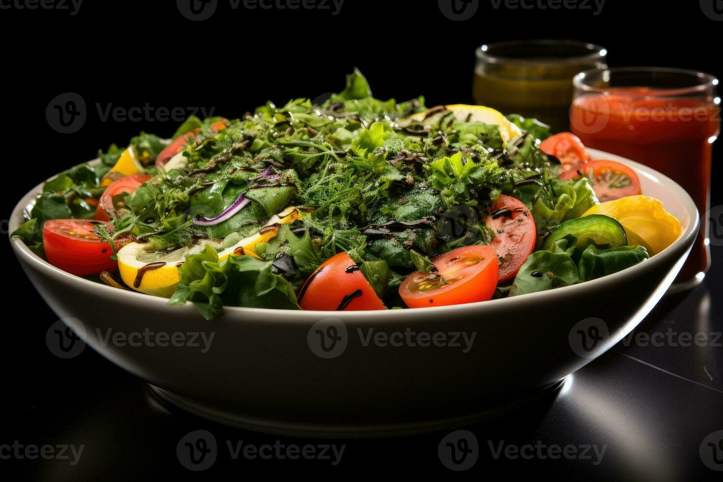 salad is ready to eat advertising food photography AI Generated photo