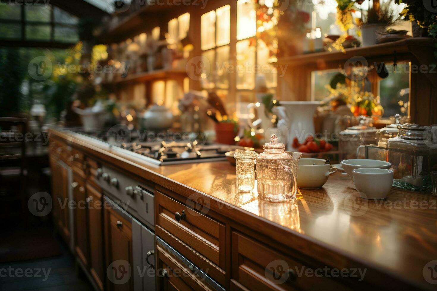 situation in the kitchen in the morning professional advertising photography AI Generated photo