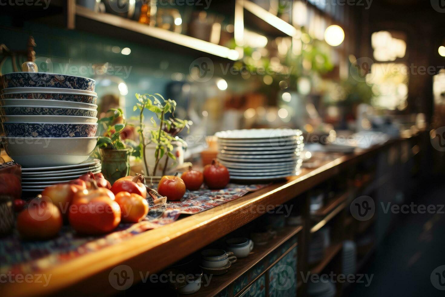 situation in the kitchen in the morning professional advertising photography AI Generated photo