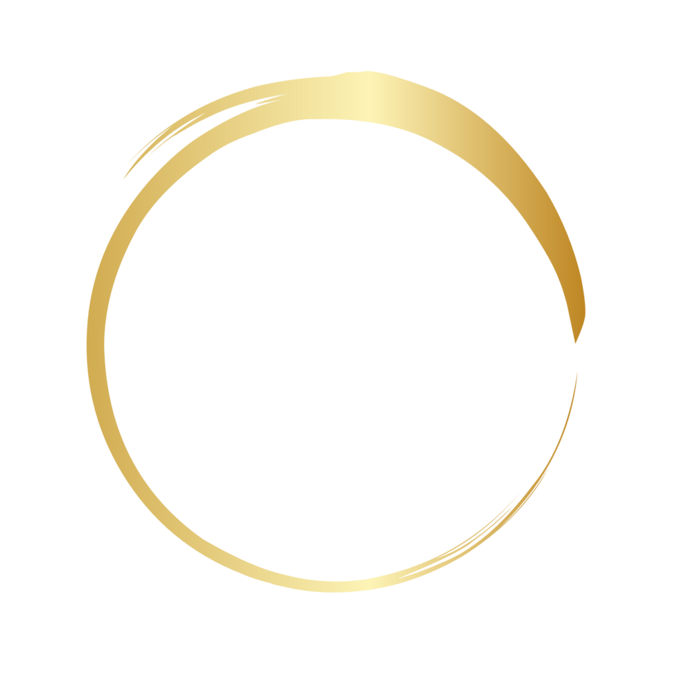 Golden circle for wedding ornament png