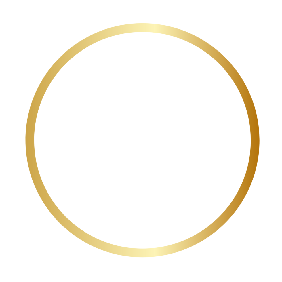 Golden circle for wedding ornament png