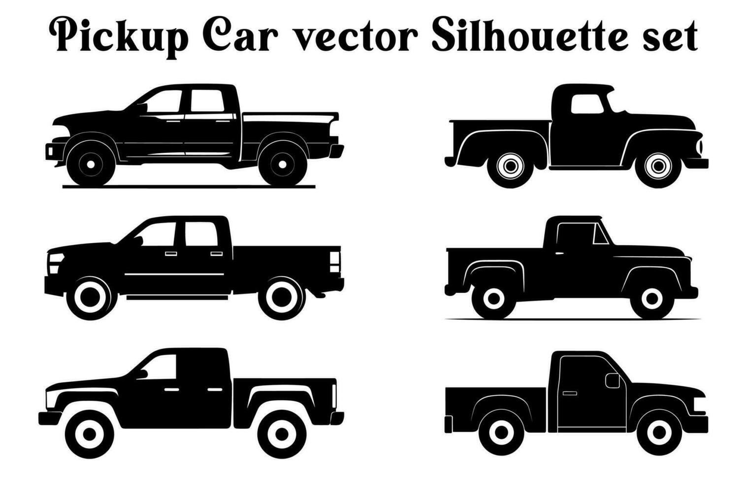 Vector Car Silhouettes Bundle, Set of Car vector silhouette Clipart