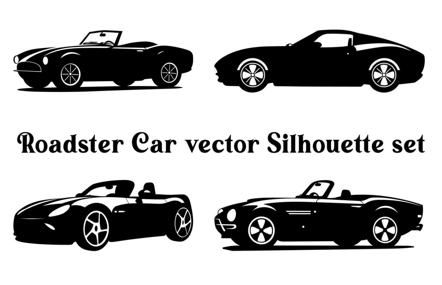 Vector Car Silhouettes Bundle, Set of Car vector silhouette Clipart