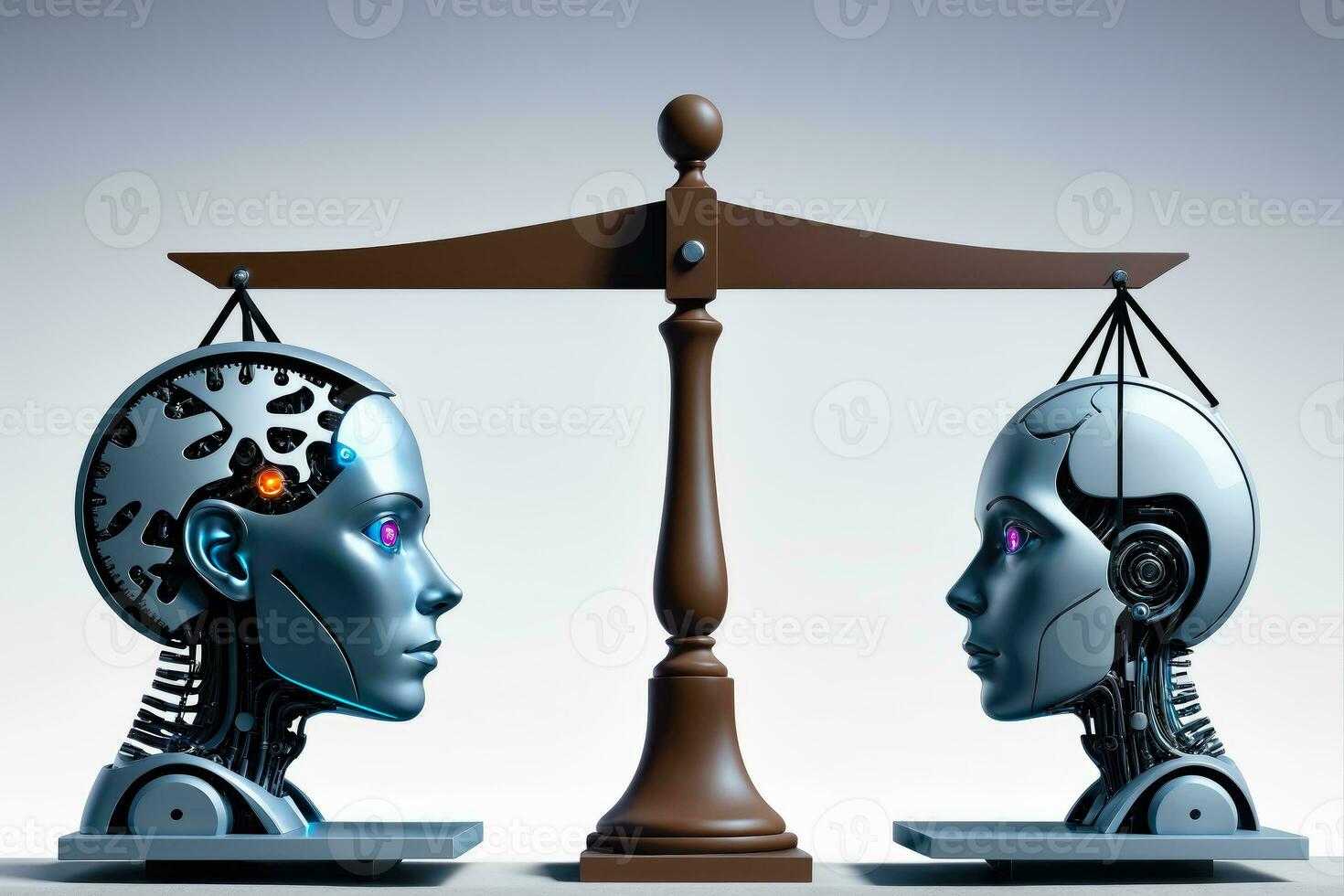 The Tug of War, AI Innovation vs. Ethical Considerations, AI Generated photo