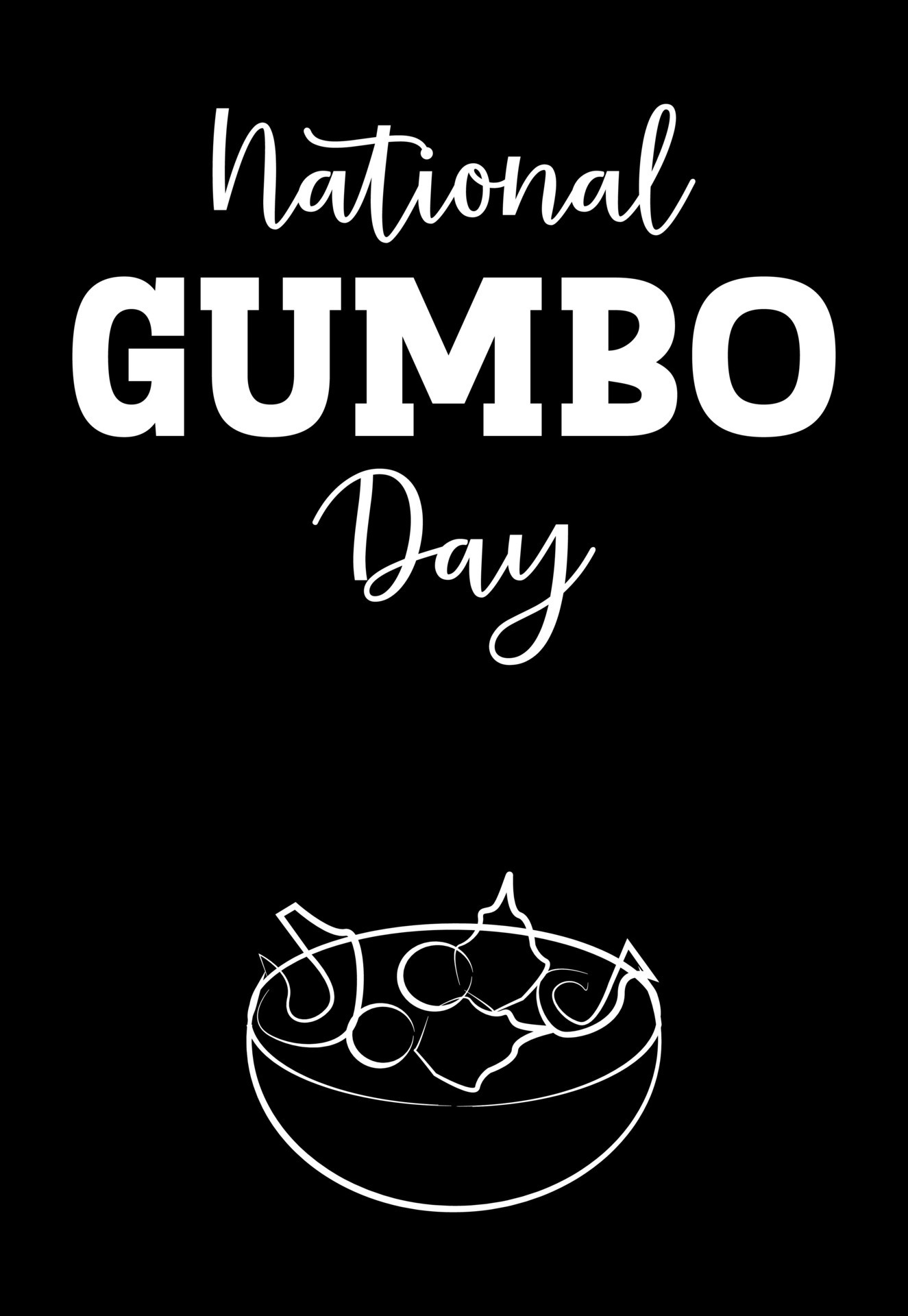 National Gumbo Day Sign 31595801 Vector Art at Vecteezy