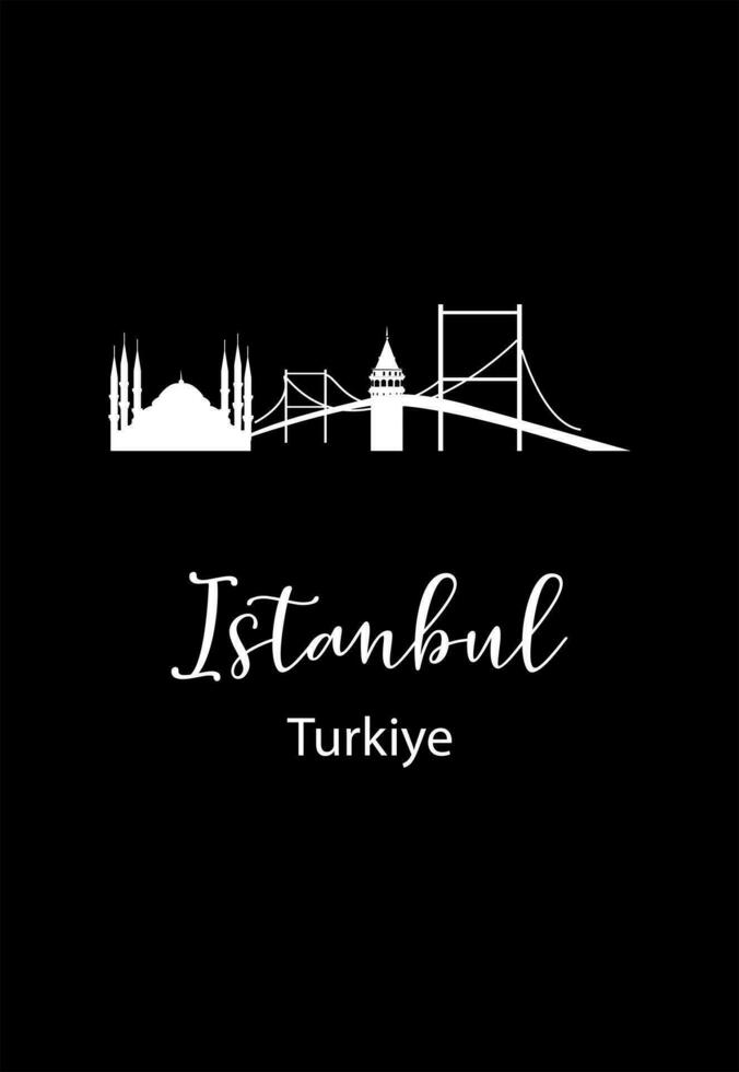 Estanbul Turquía firmar vector