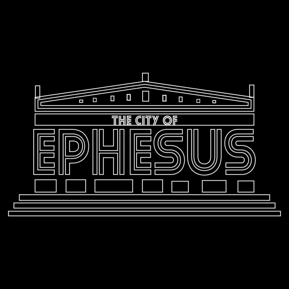 The City of Ephesus Turkiye vector