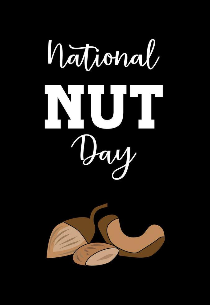 National Nut Day Sign vector